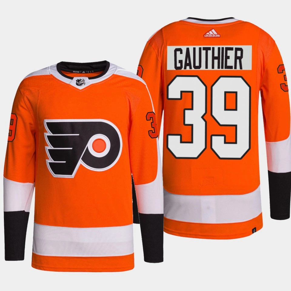 Cutter Gauthier #39 Philadelphia Flyers Orange Jersey Primegreen Authentic Home