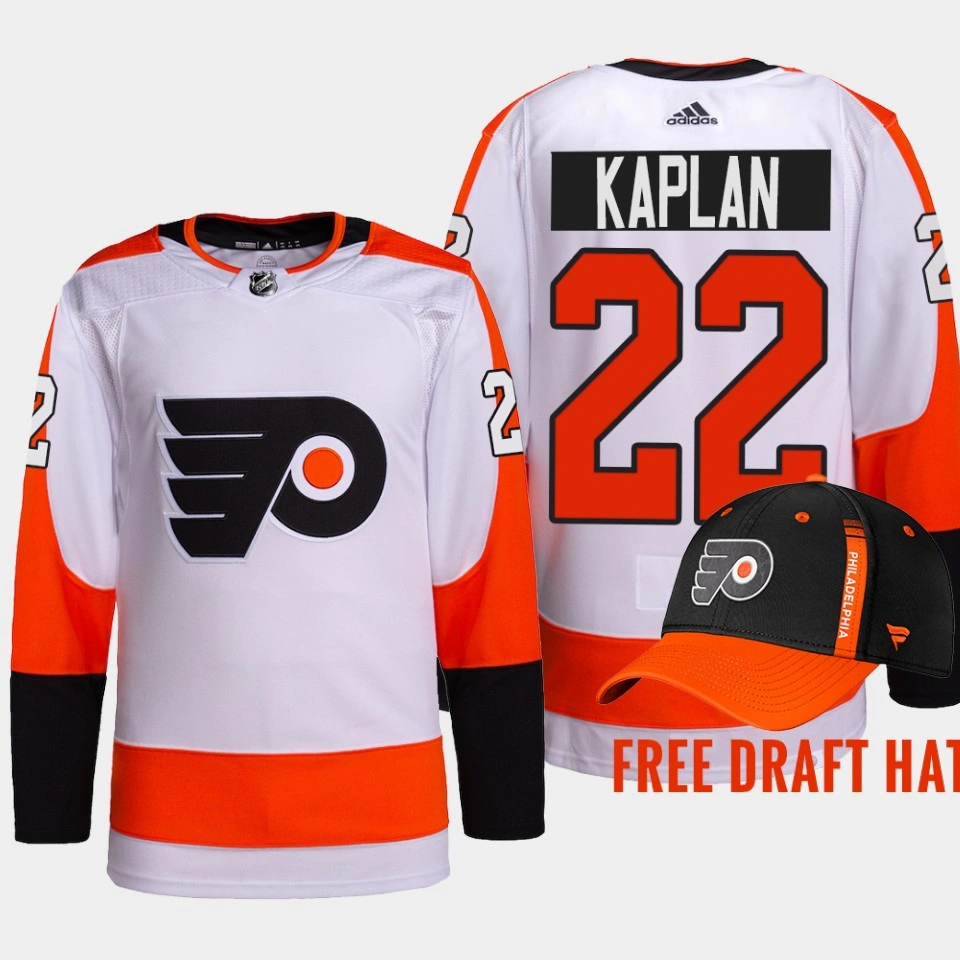 Youth Devin Kaplan Philadelphia Flyers 2022 NHL Draft White Jersey Authentic Primegreen Away Youth Devin Kaplan Philadelphia Flyers 2022 NHL Draft White Jersey Authentic Primegreen Away