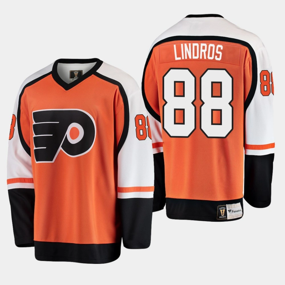 Youth Philadelphia Flyers Eric Lindros #88 Heritage Player Premier Orange Jersey Youth Philadelphia Flyers Eric Lindros #88 Heritage Player Premier Orange Jersey