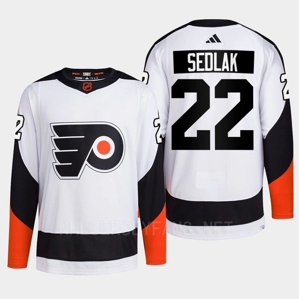 Youth Philadelphia Flyers 2022 Reverse Retro 2.0 Lukas Sedlak White Authentic Primegreen Jersey Men's