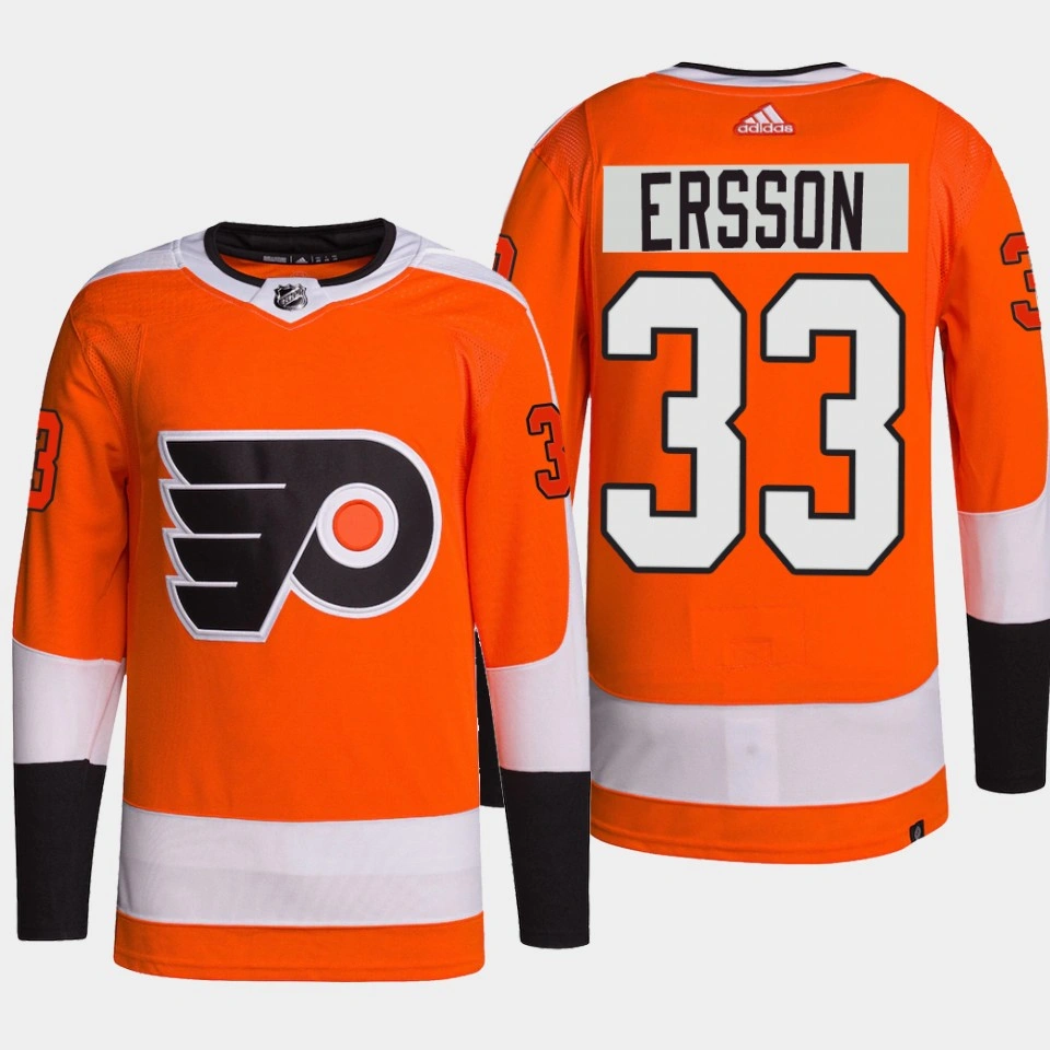 Samuel Ersson #33 Philadelphia Flyers Orange Jersey Authentic Home Samuel Ersson #33 Philadelphia Flyers Orange Jersey Authentic Home