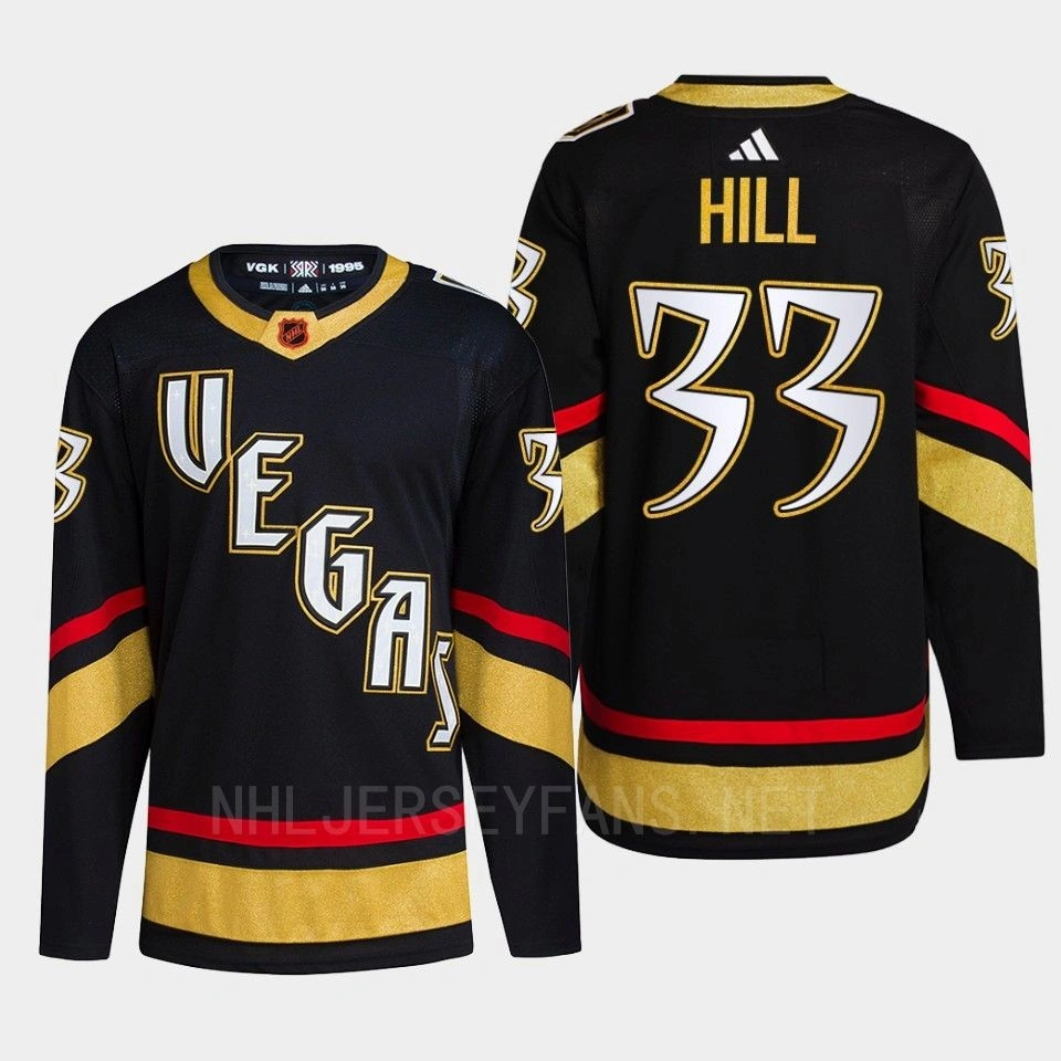 Adin Hill Reverse Retro 2.0 2022 Vegas Golden Knights Black Jersey Primegreen Authentic #33 Adin Hill Reverse Retro 2.0 2022 Vegas Golden Knights Black Jersey Primegreen Authentic #33