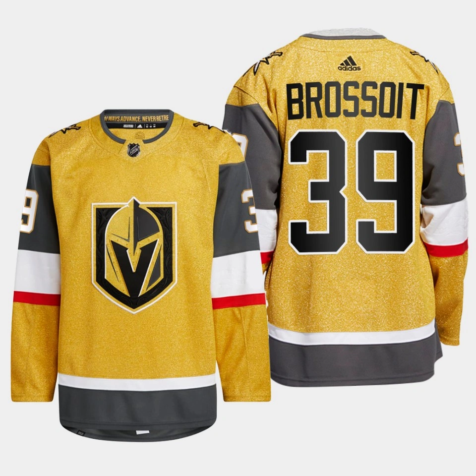 Laurent Brossoit #39 Vegas Golden Knights Gold Jersey 2022-23 Home Authentic Laurent Brossoit #39 Vegas Golden Knights Gold Jersey 2022-23 Home Authentic
