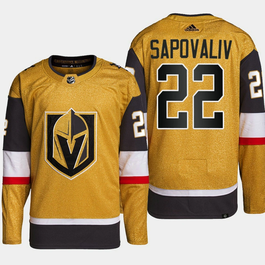 Women's Matyas Sapovaliv Vegas Golden Knights 2022 NHL Draft Gold Jersey Authentic Primegreen Home