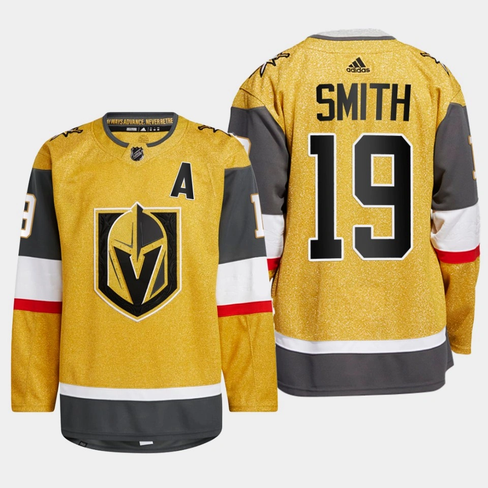Reilly Smith #19 Vegas Golden Knights Gold Jersey 2022-23 Home Authentic Reilly Smith #19 Vegas Golden Knights Gold Jersey 2022-23 Home Authentic