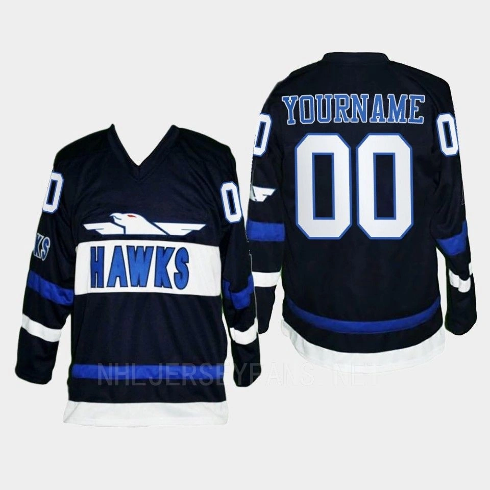 Hawks The Mighty Ducks Custom Black 30th anniversary Jersey