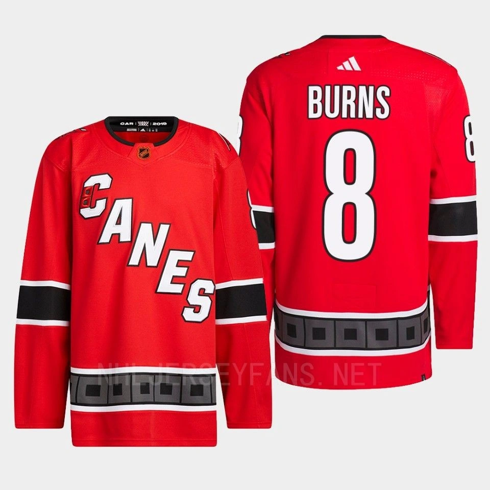 Carolina Hurricanes Brent Burns Red Authentic Primegreen Reverse Retro 2.0 Jersey 2022