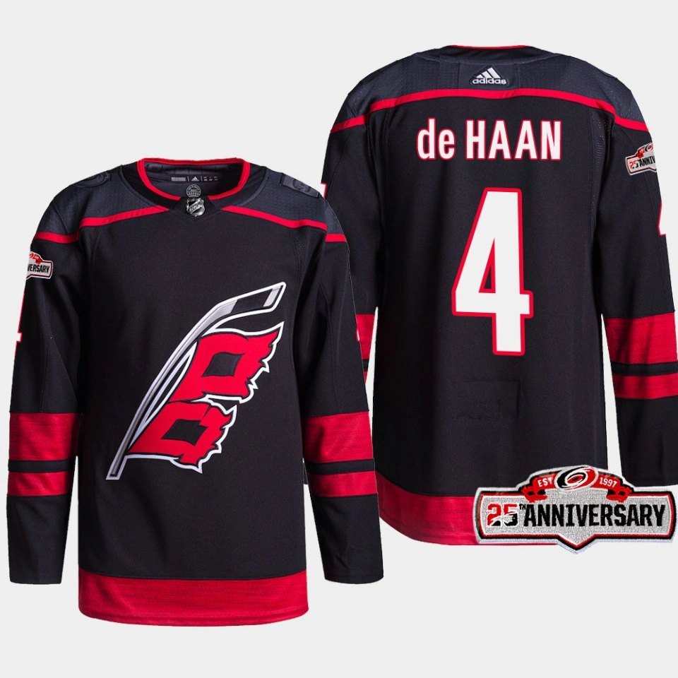 Carolina Hurricanes Calvin de Haan Black Home Authentic Jersey 2022-23 Carolina Hurricanes Calvin de Haan Black Home Authentic Jersey 2022-23