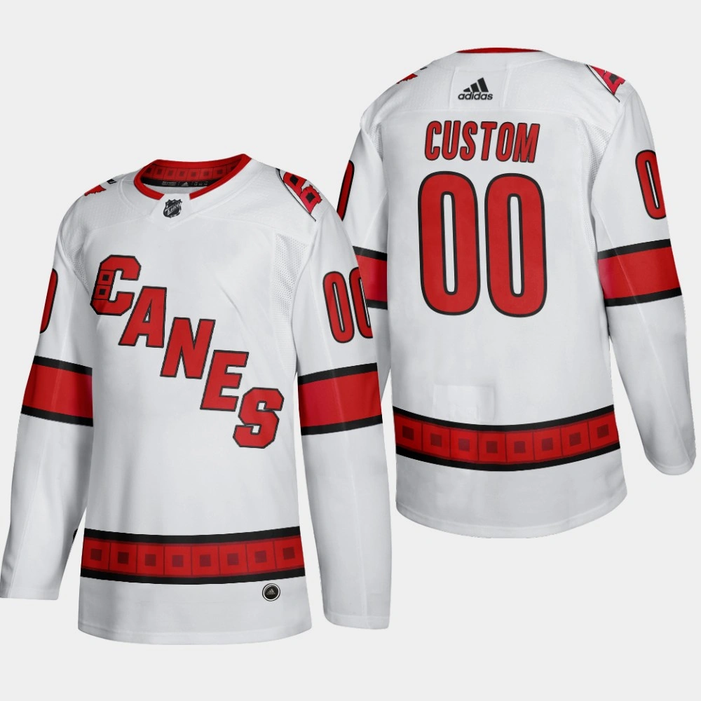 Hurricanes Custom #00 2019-20 Away Authentic White Player Jersey Hurricanes Custom #00 2019-20 Away Authentic White Player Jersey