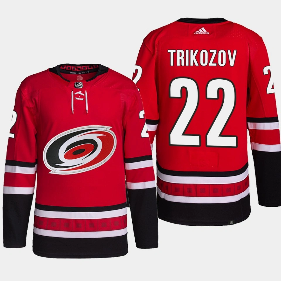 Gleb Trikozov Carolina Hurricanes 2022 NHL Draft Red Jersey Authentic Primegreen Home Gleb Trikozov Carolina Hurricanes 2022 NHL Draft Red Jersey Authentic Primegreen Home
