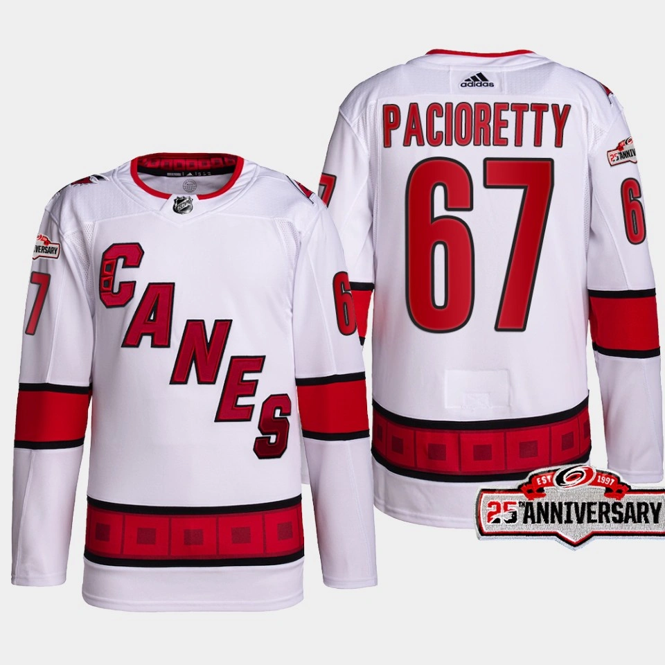 Max Pacioretty #67 Carolina Hurricanes White Jersey 2022-23 Authentic Away 25th Anniversary