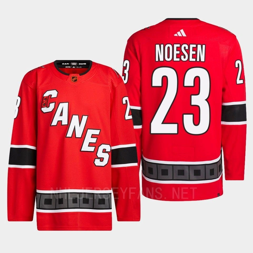 Carolina Hurricanes Stefan Noesen Red Authentic Primegreen Reverse Retro 2.0 Jersey 2022 Carolina Hurricanes Stefan Noesen Red Authentic Primegreen Reverse Retro 2.0 Jersey 2022