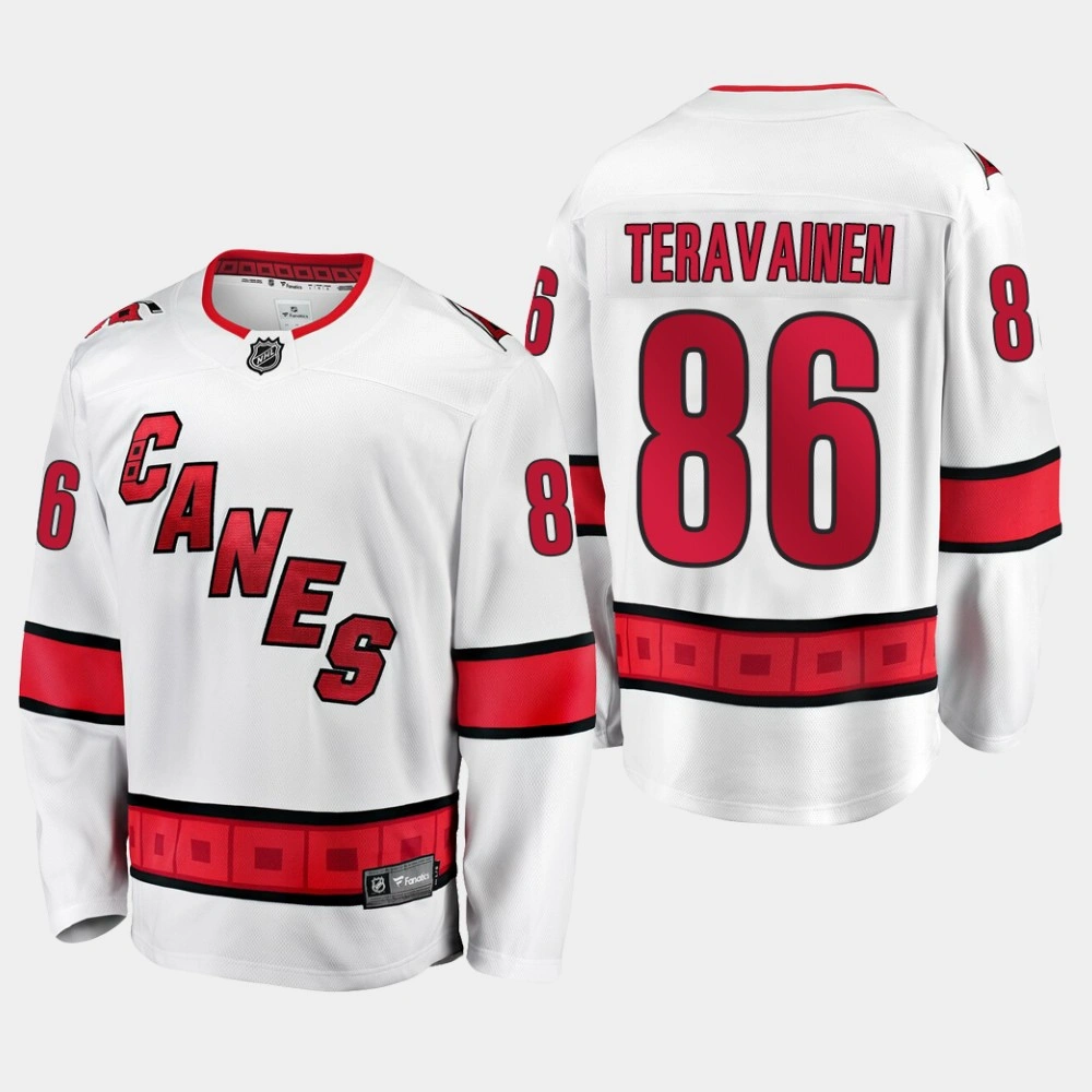 Hurricanes Teuvo Teravainen #86 2019-20 Away Premier Breakaway Jersey - White