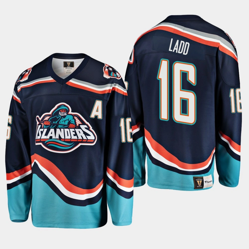 Youth New York Islanders Andrew Ladd #16 Heritage Premier Player Navy Jersey
