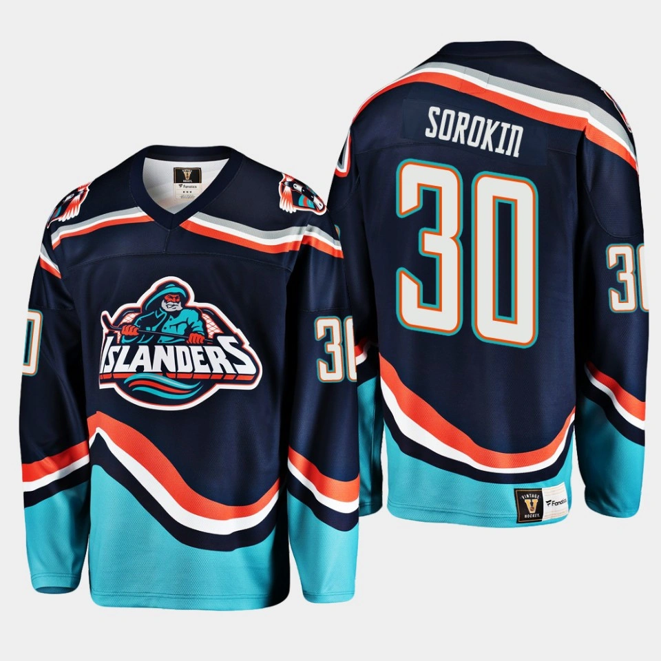 Ilya Sorokin New York Islanders #30 Navy Reverse Retro 2.0 Jersey 2022-23 Replica Ilya Sorokin New York Islanders #30 Navy Reverse Retro 2.0 Jersey 2022-23 Replica