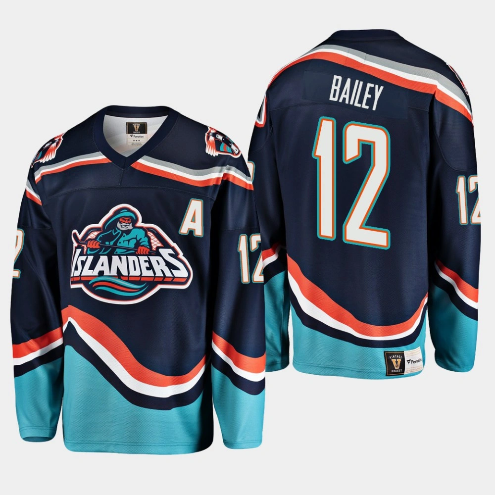New York Islanders Josh Bailey #12 Heritage Premier Player Navy Jersey
