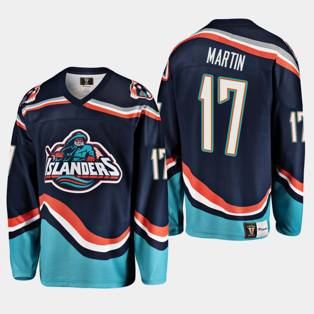 New York Islanders Matt Martin #17 Heritage Premier Player Navy Jersey New York Islanders Matt Martin #17 Heritage Premier Player Navy Jersey