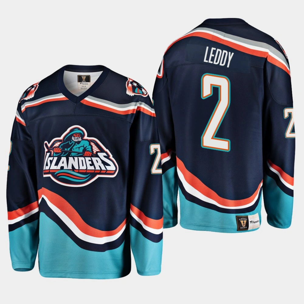 New York Islanders Nick Leddy #2 Heritage Premier Player Navy Jersey