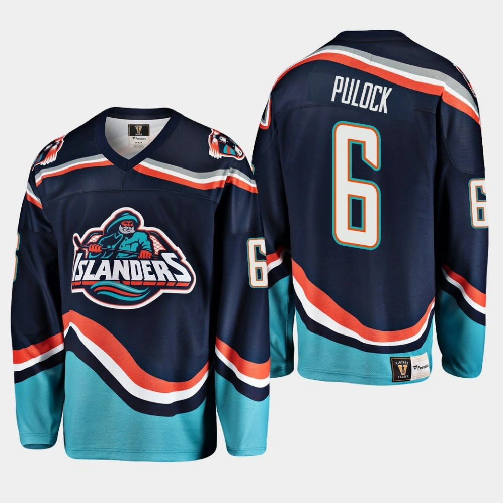 New York Islanders Ryan Pulock #6 Heritage Premier Player Navy Jersey