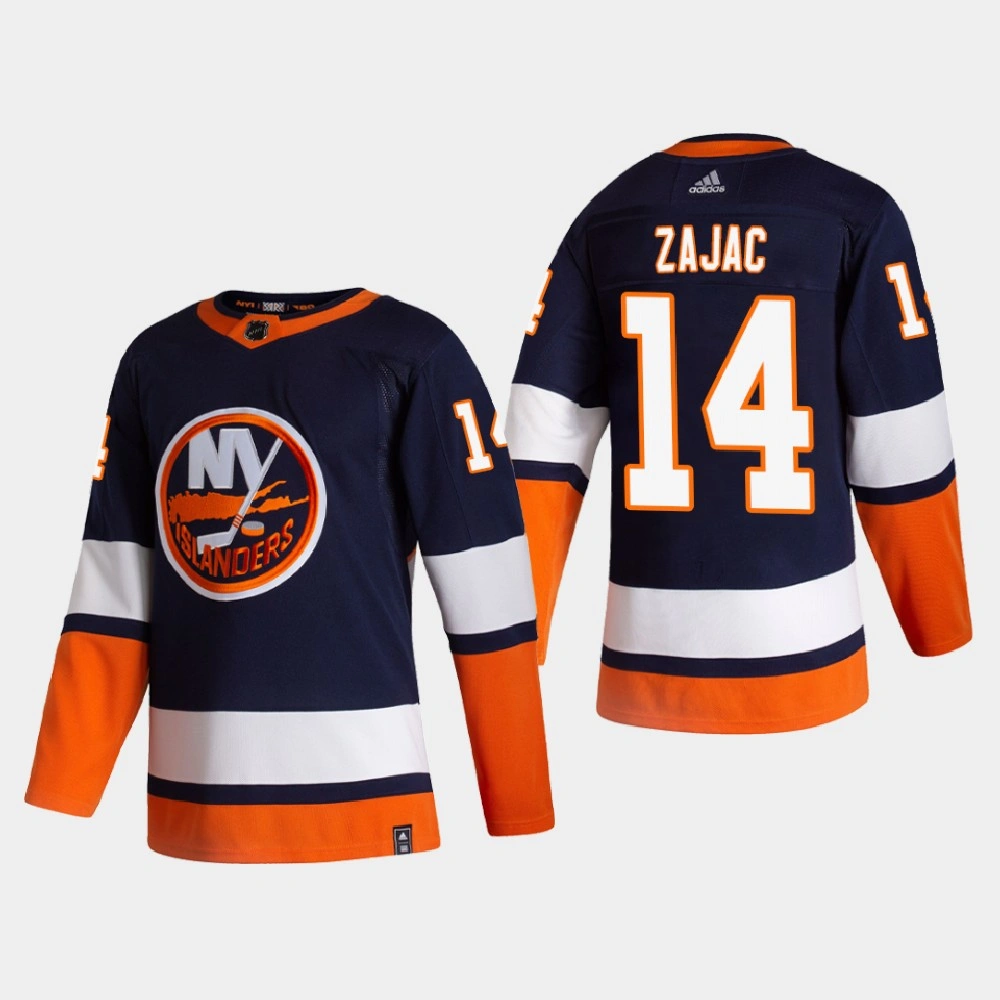 Women's New York Islanders Travis Zajac #14 2021 Reverse Retro Authentic Blue Jersey