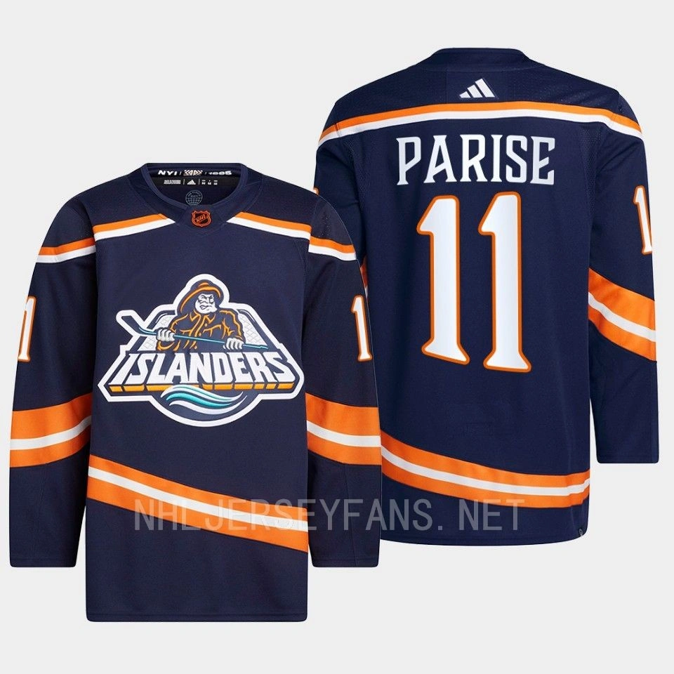 New York Islanders 2022 Reverse Retro 2.0 Zach Parise Navy Primegreen Authentic Jersey Men's