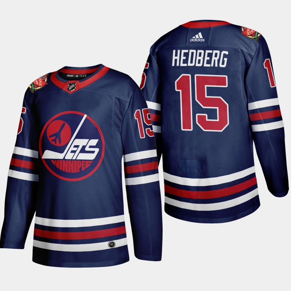 Women's Winnipeg Jets Anders Hedberg #15 2019 Heritage Classic WHA Navy Jersey