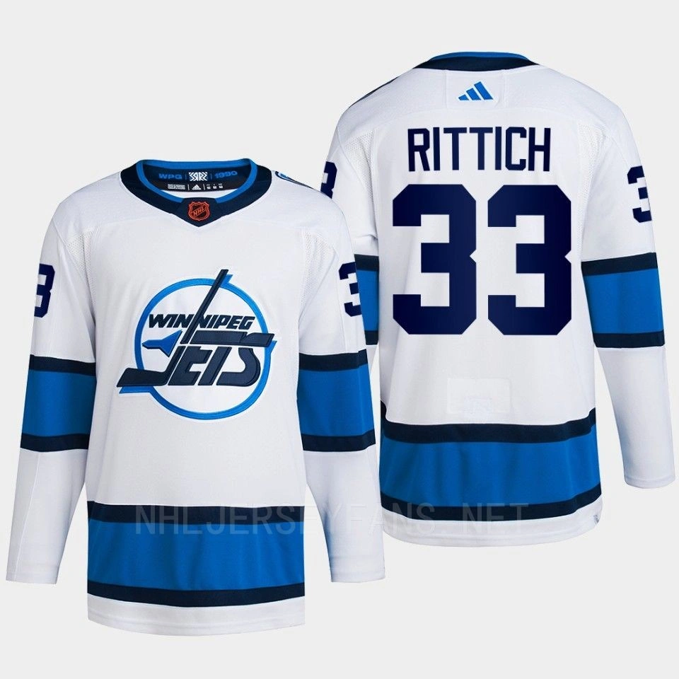 David Rittich Reverse Retro 2.0 2022 Winnipeg Jets White Jersey Authentic Primegreen #33 David Rittich Reverse Retro 2.0 2022 Winnipeg Jets White Jersey Authentic Primegreen #33