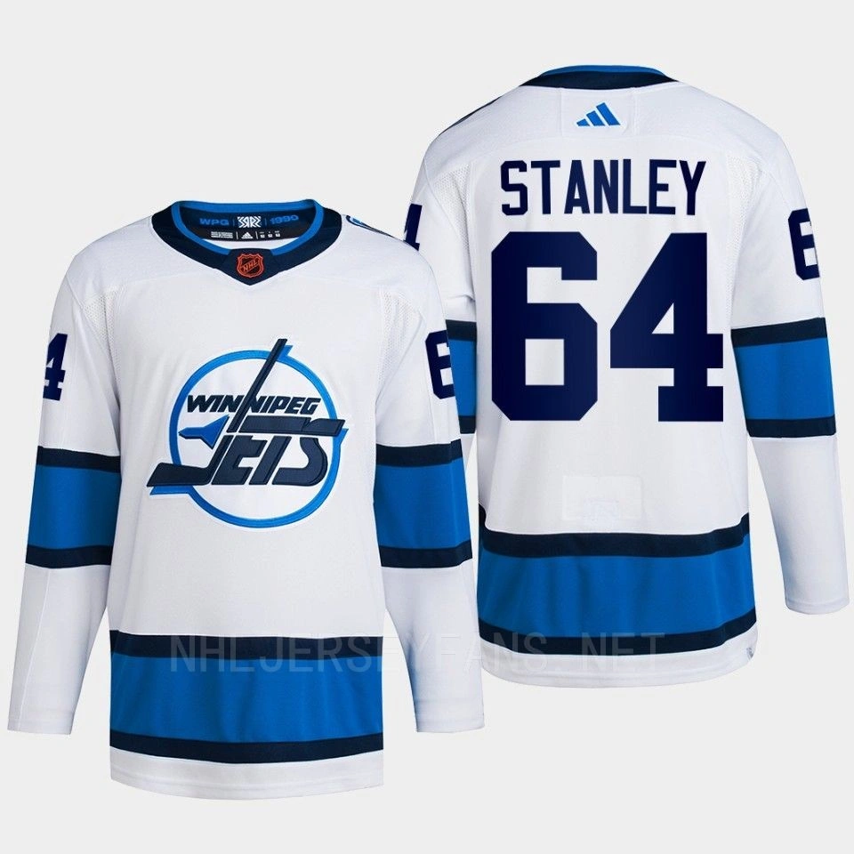 Logan Stanley Reverse Retro 2.0 2022 Winnipeg Jets White Jersey Authentic Primegreen #64 Logan Stanley Reverse Retro 2.0 2022 Winnipeg Jets White Jersey Authentic Primegreen #64