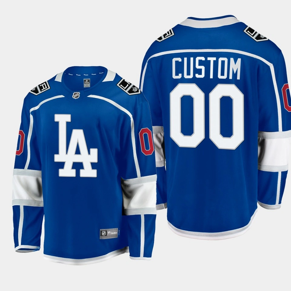 Youth Custom Los Angeles Kings LA Kings Night Royal #00 Jersey Exclusive Youth Custom Los Angeles Kings LA Kings Night Royal #00 Jersey Exclusive