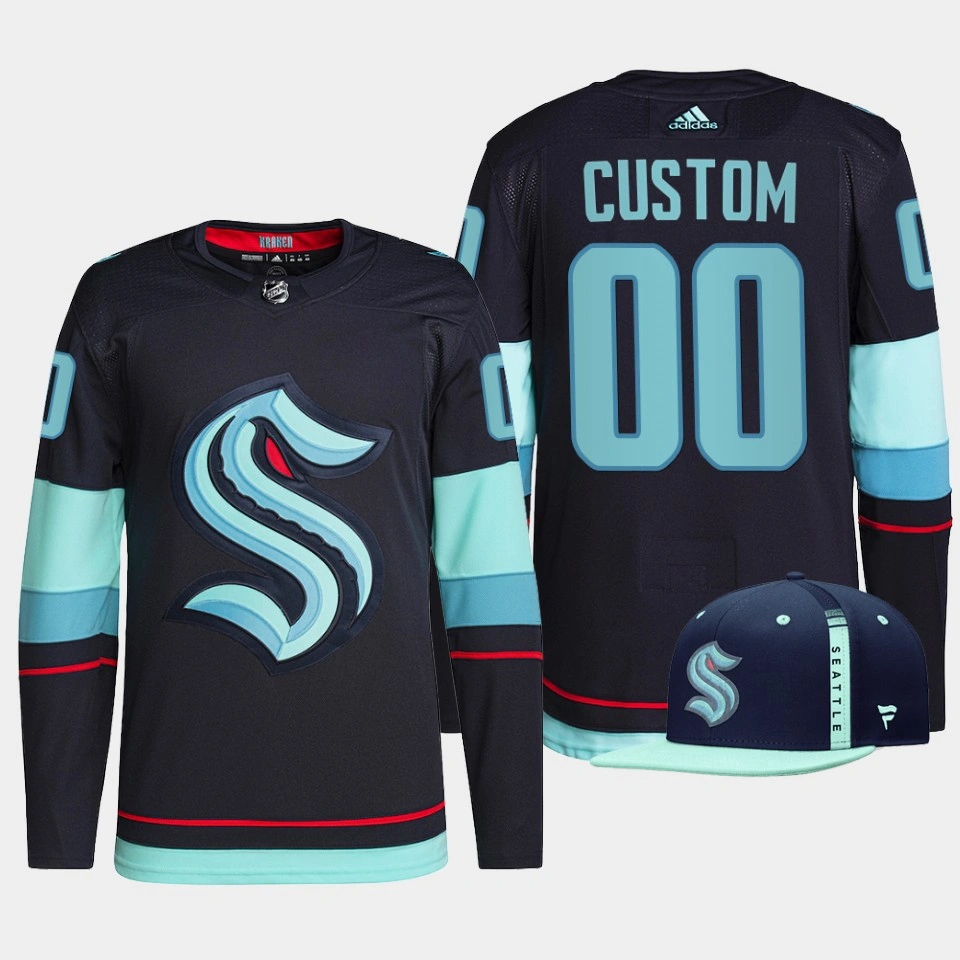 Seattle Kraken 2022 NHL Draft First Round Pick Navy Custom Jersey Seattle Kraken 2022 NHL Draft First Round Pick Navy Custom Jersey