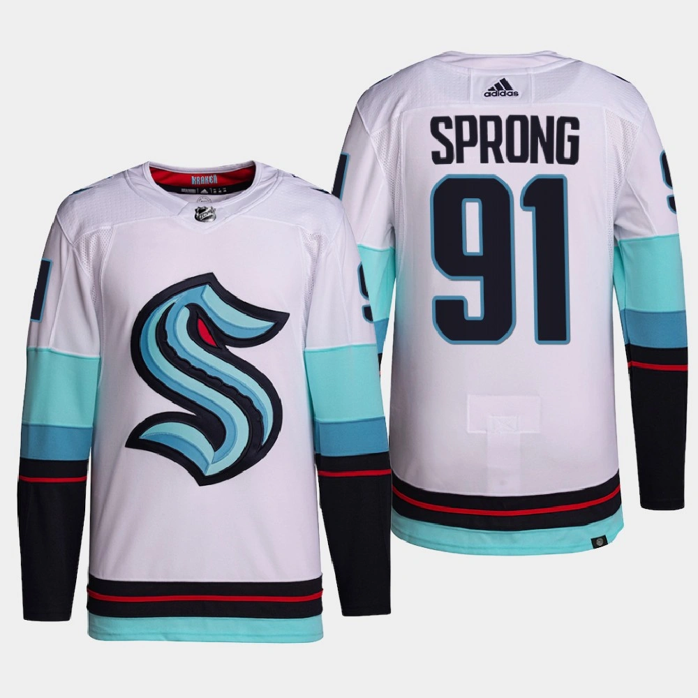 Daniel Sprong #91 Seattle Kraken White Jersey Away Primegreen Authentic Pro