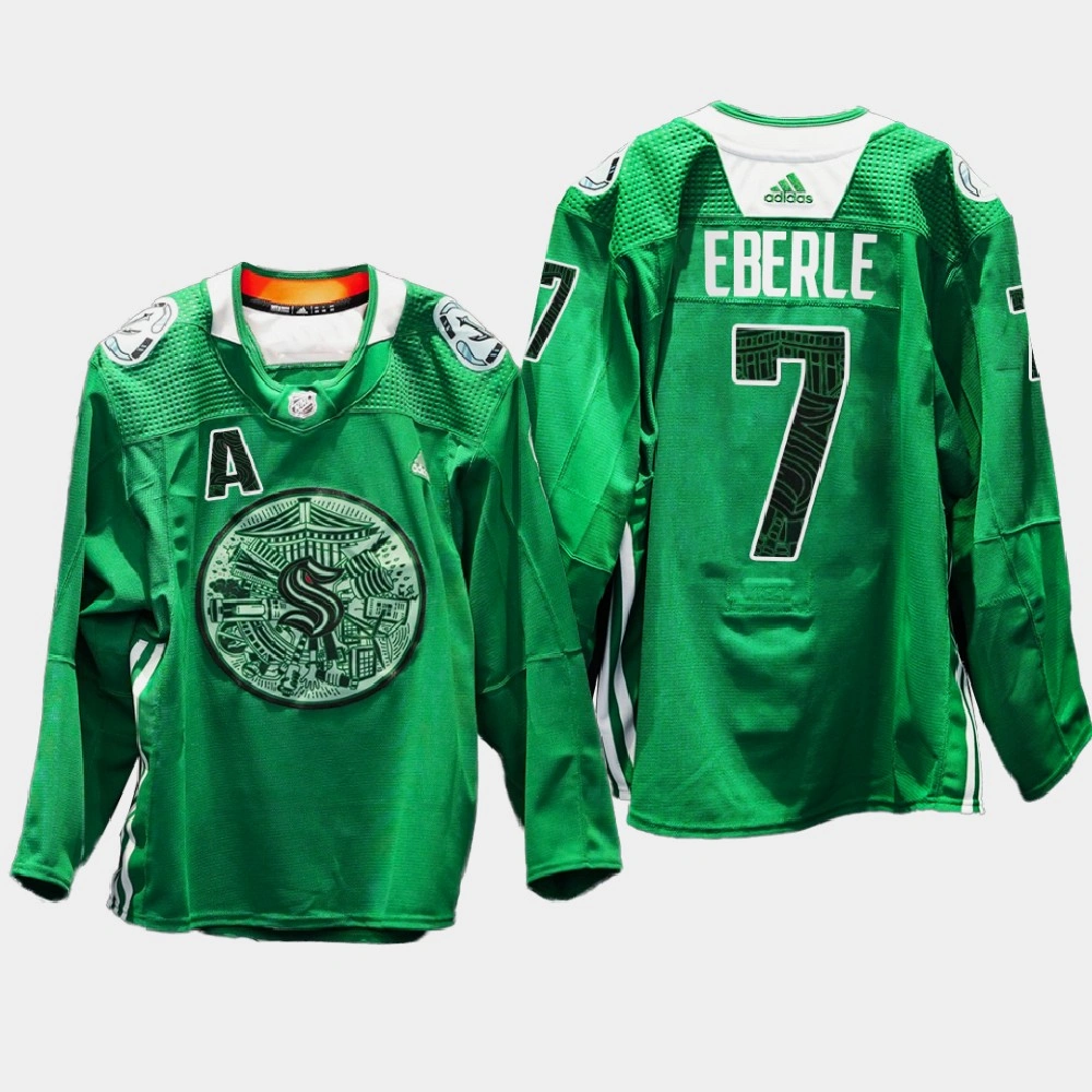 Women's Seattle Kraken Green Night Jordan Eberle Green Eco-conscious Jersey