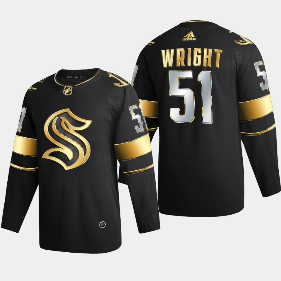 Shane Wright Seattle Kraken Golden Edition Black #51 Jersey Authentic