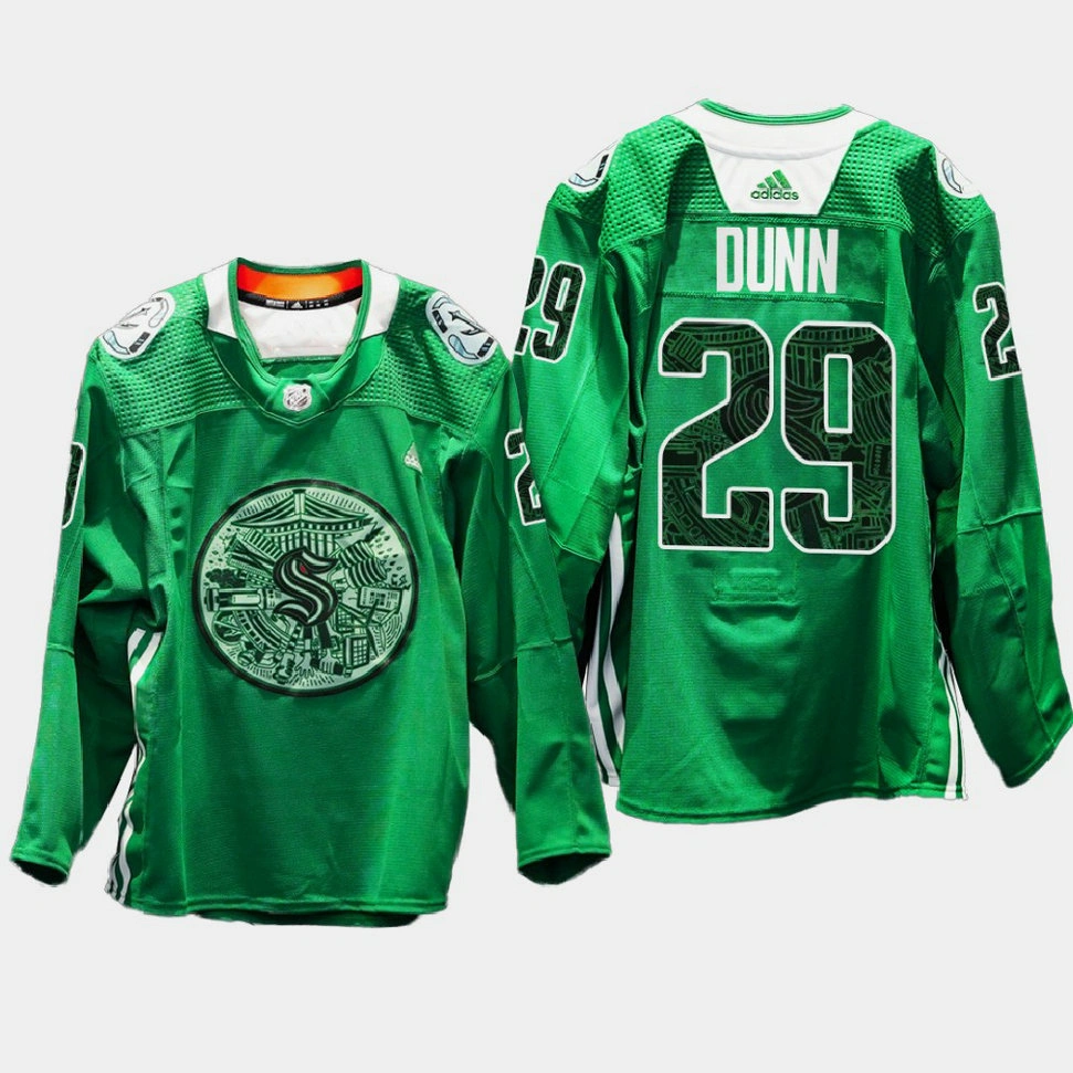 Seattle Kraken Green Night Vince Dunn Green Eco-conscious Jersey