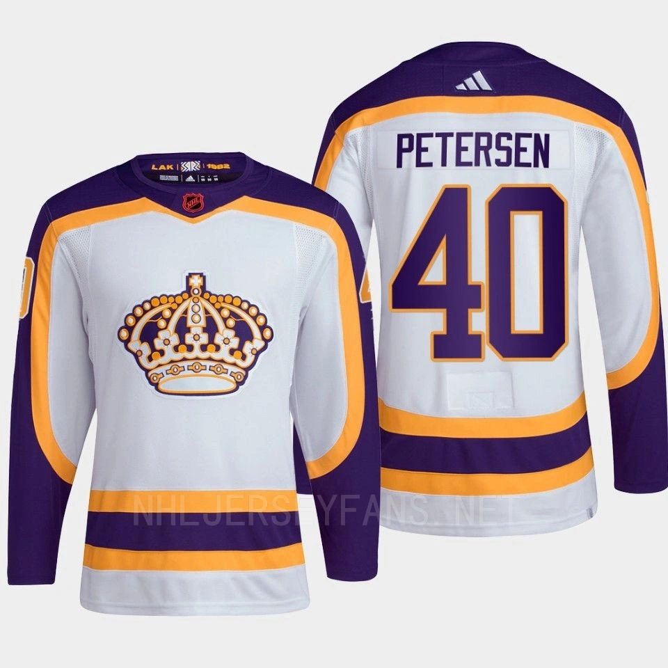 Cal Petersen #40 Los Angeles Kings White Jersey 2022 Reverse Retro 2.0 Authentic Primegreen Cal Petersen #40 Los Angeles Kings White Jersey 2022 Reverse Retro 2.0 Authentic Primegreen