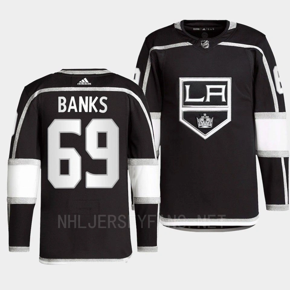 Faze Banks #69 Los Angeles Kings Black Jersey Home Authentic Primegreen