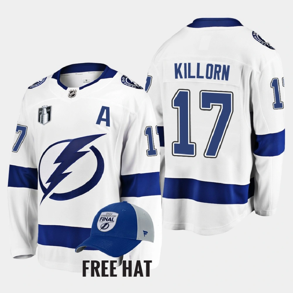 Alex Killorn Tampa Bay Lightning 2022 Stanley Cup Final White #17 Jersey Away