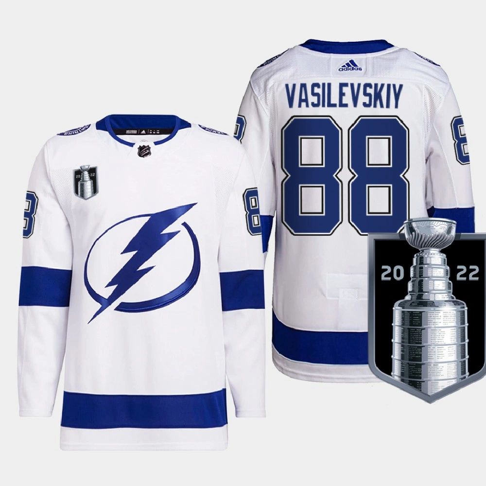 Youth Tampa Bay Lightning Andrei Vasilevskiy White Authentic 2022 Eastern Conference Champs Jersey