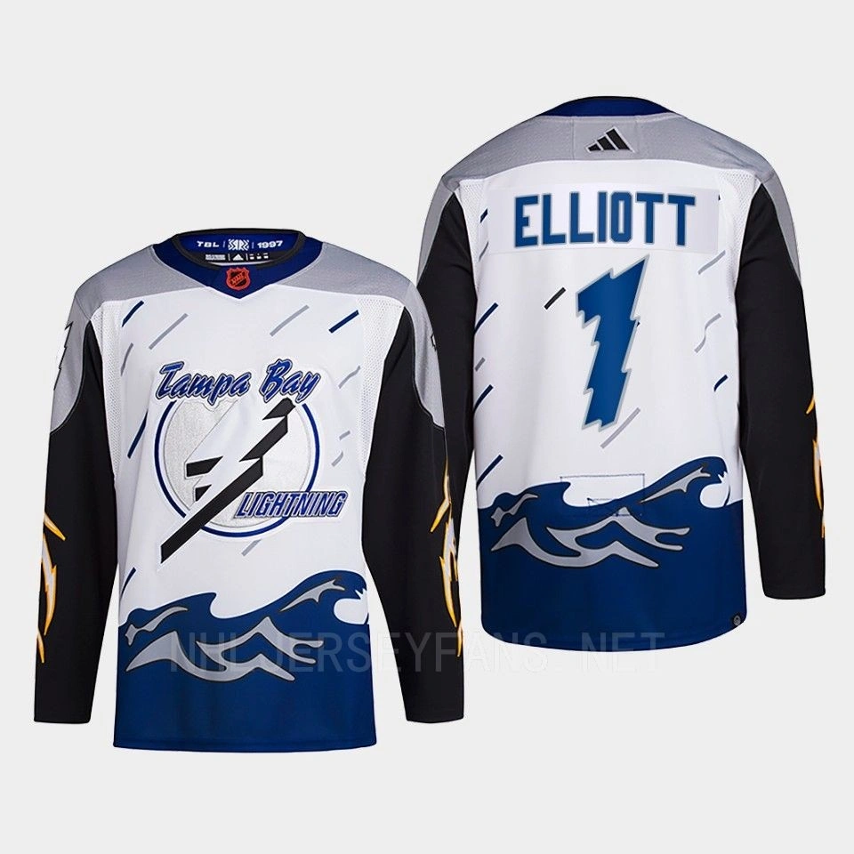 Women's Tampa Bay Lightning 2022 Reverse Retro 2.0 Brian Elliott White Authentic Primegreen Jersey Men's