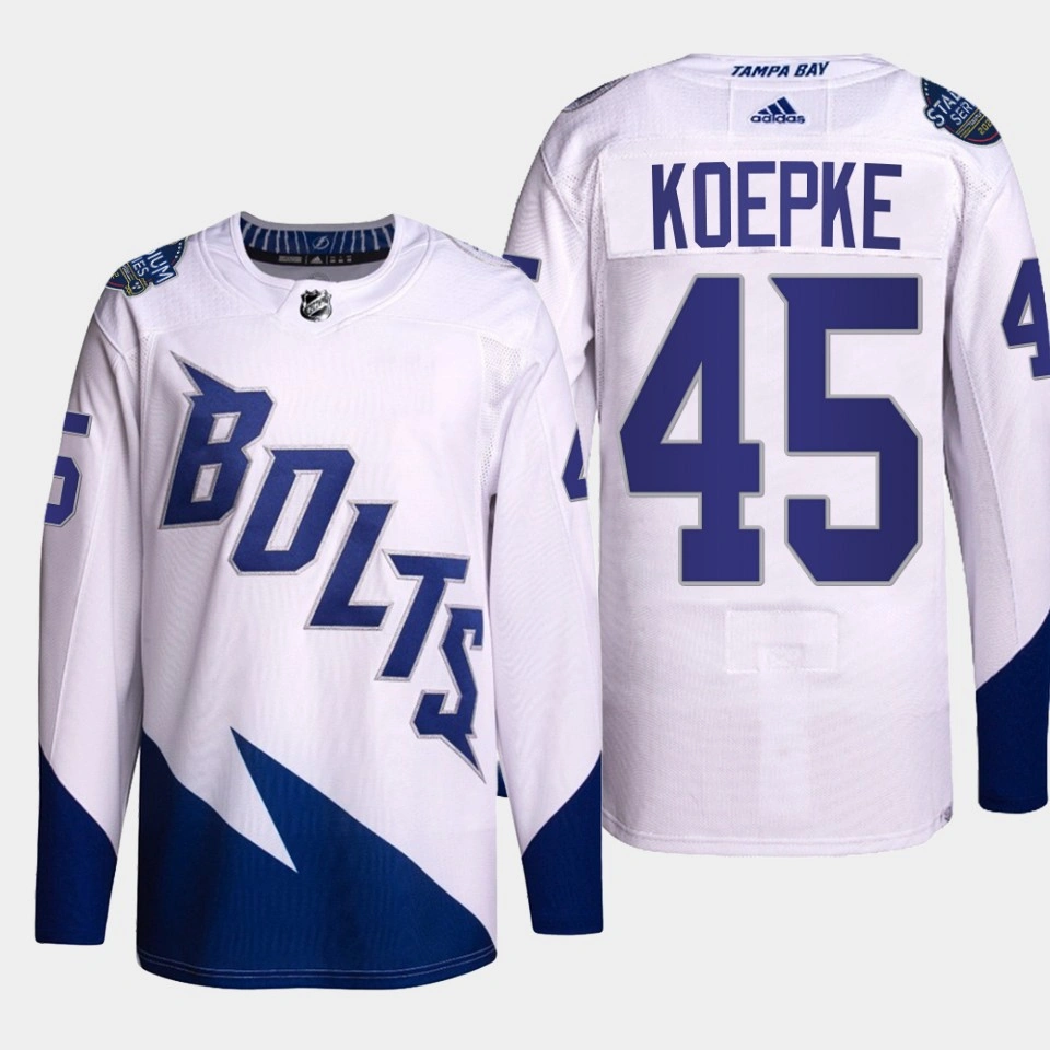 Cole Koepke Tampa Bay Lightning 2022 Stadium Series White #45 Jersey Authentic Cole Koepke Tampa Bay Lightning 2022 Stadium Series White #45 Jersey Authentic