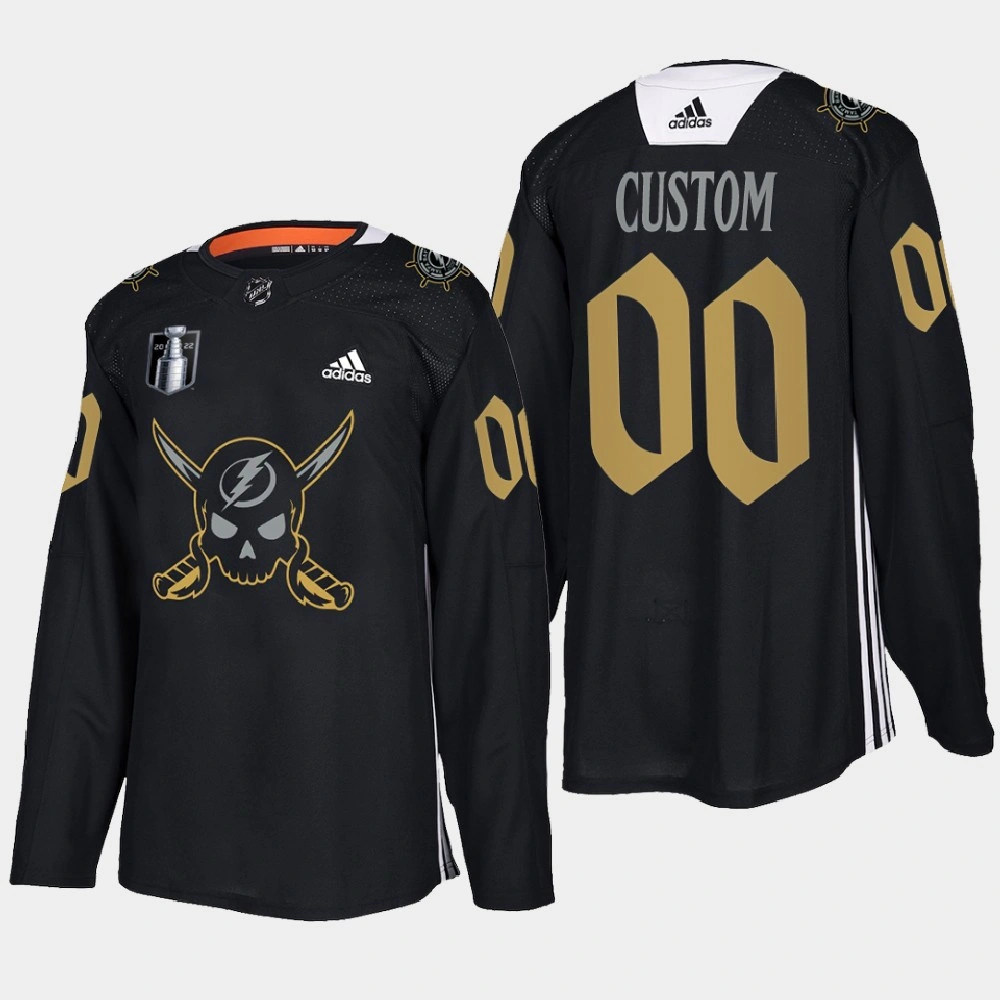 Tampa Bay Lightning 2022 Conference Finals Custom Black Gasparilla inspired Jersey Tampa Bay Lightning 2022 Conference Finals Custom Black Gasparilla inspired Jersey