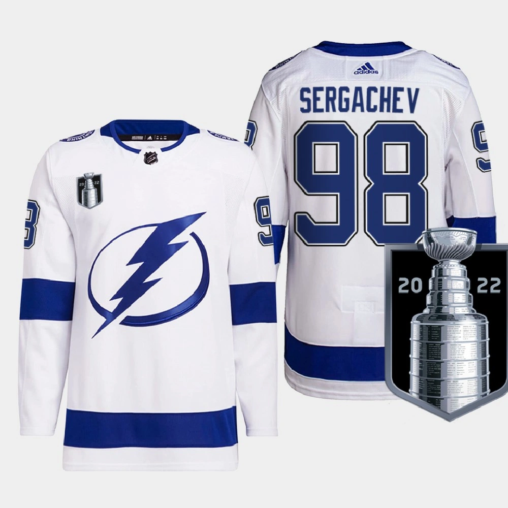 Women's Tampa Bay Lightning Mikhail Sergachev White Authentic 2022 Eastern Conference Champs Jersey Women's Tampa Bay Lightning Mikhail Sergachev White Authentic 2022 Eastern Conference Champs Jersey