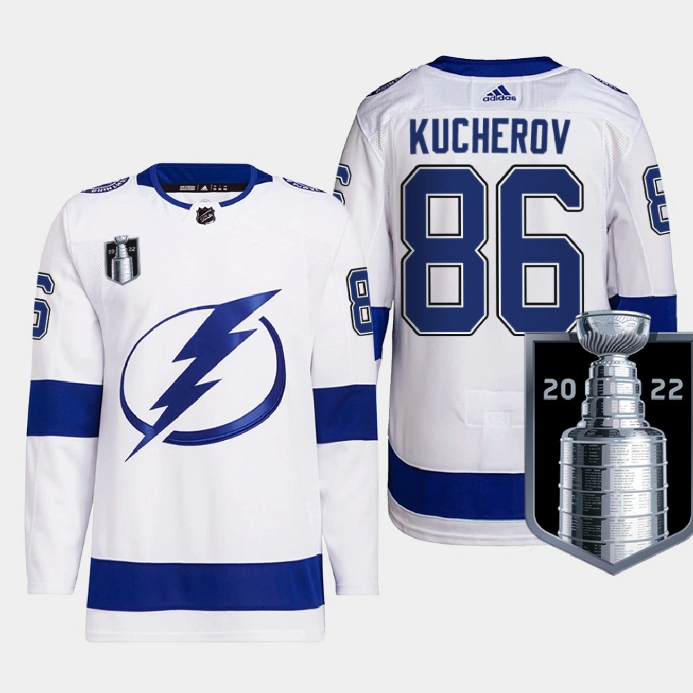 Youth Tampa Bay Lightning Nikita Kucherov White Authentic 2022 Eastern Conference Champs Jersey Youth Tampa Bay Lightning Nikita Kucherov White Authentic 2022 Eastern Conference Champs Jersey