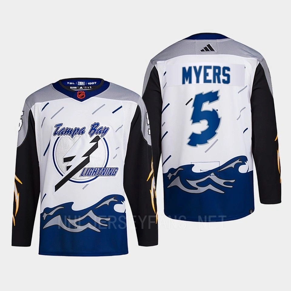 Tampa Bay Lightning 2022 Reverse Retro 2.0 Philippe Myers White Authentic Primegreen Jersey Men's