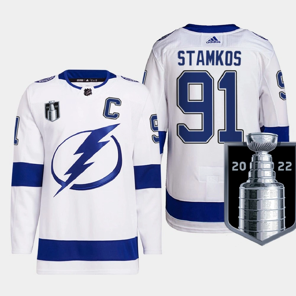 Youth Tampa Bay Lightning Steven Stamkos White Authentic 2022 Eastern Conference Champs Jersey Youth Tampa Bay Lightning Steven Stamkos White Authentic 2022 Eastern Conference Champs Jersey