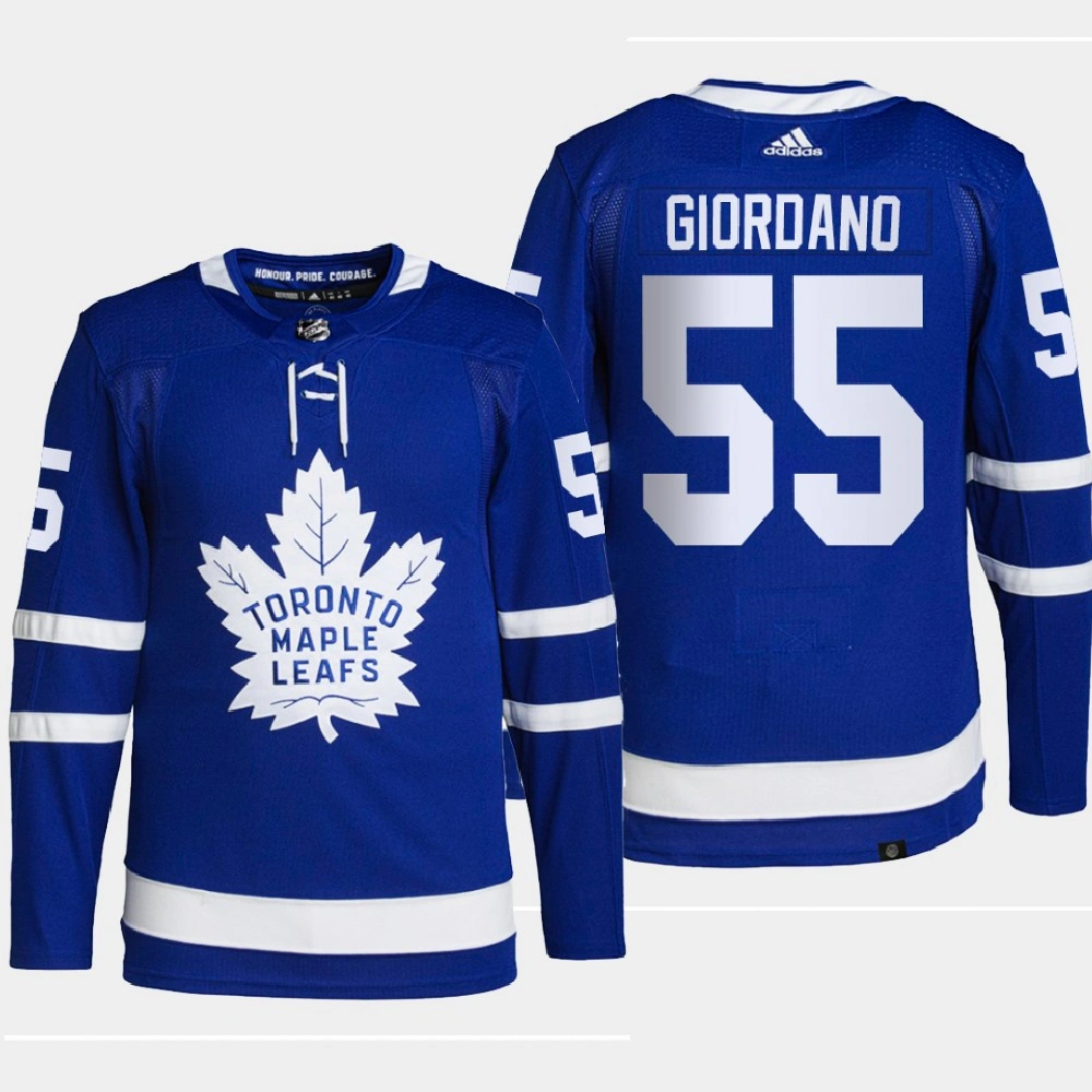 Youth Mark Giordano #55 Toronto Maple Leafs Blue Jersey 2022 Home Primegreen Authentic Pro