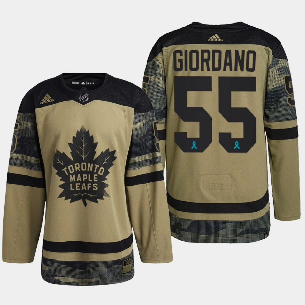 Toronto Maple Leafs Military Appreciation Mark Giordano Camo Warm-Up Jersey Toronto Maple Leafs Military Appreciation Mark Giordano Camo Warm-Up Jersey