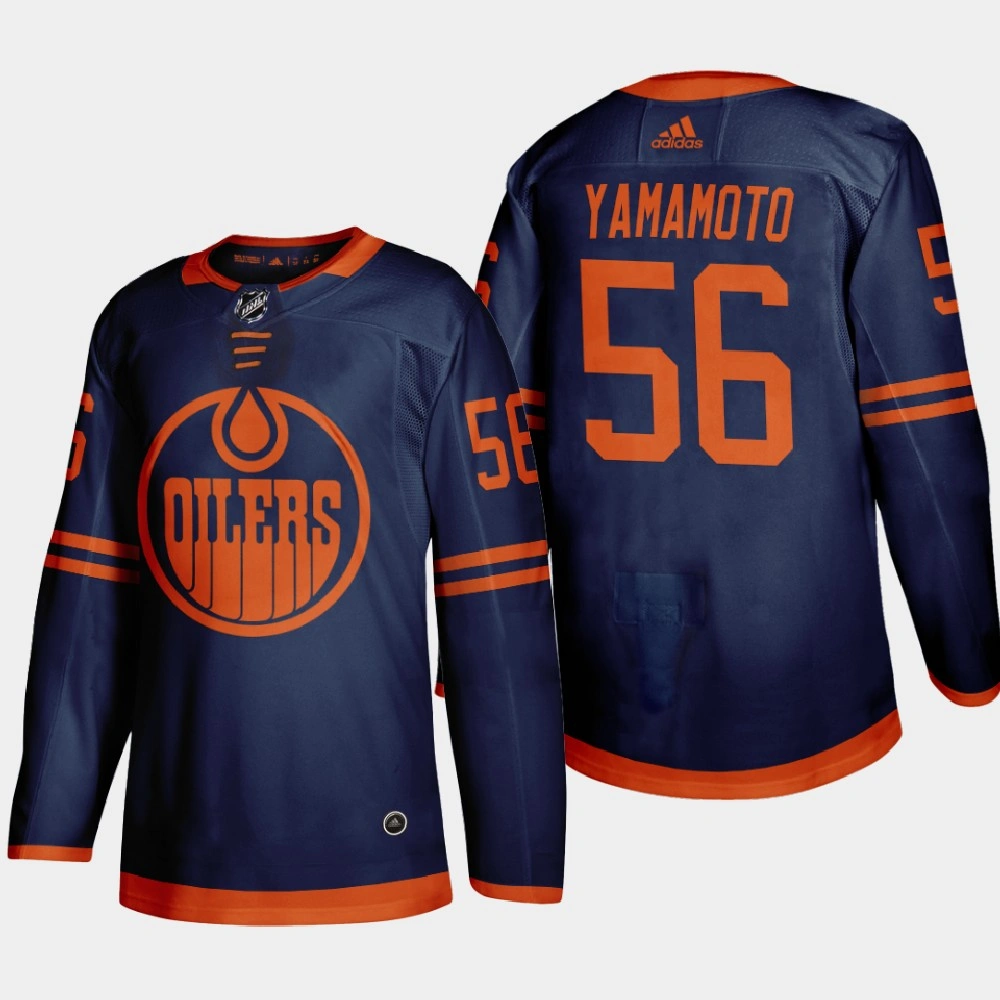 Edmonton Oilers Kailer Yamamoto #56 2021 Alternate Authentic Navy Jersey Edmonton Oilers Kailer Yamamoto #56 2021 Alternate Authentic Navy Jersey