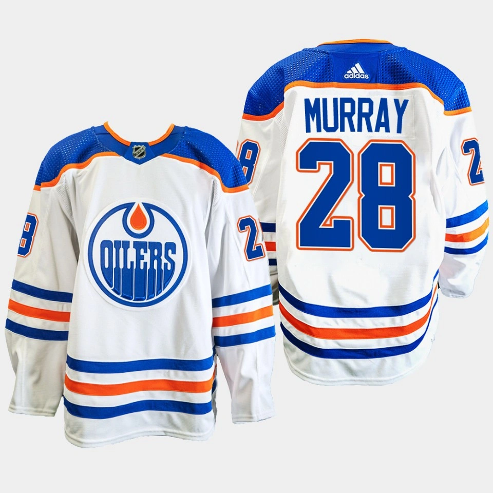 Youth Edmonton Oilers Ryan Murray White Primegreen Away Jersey 2022-23