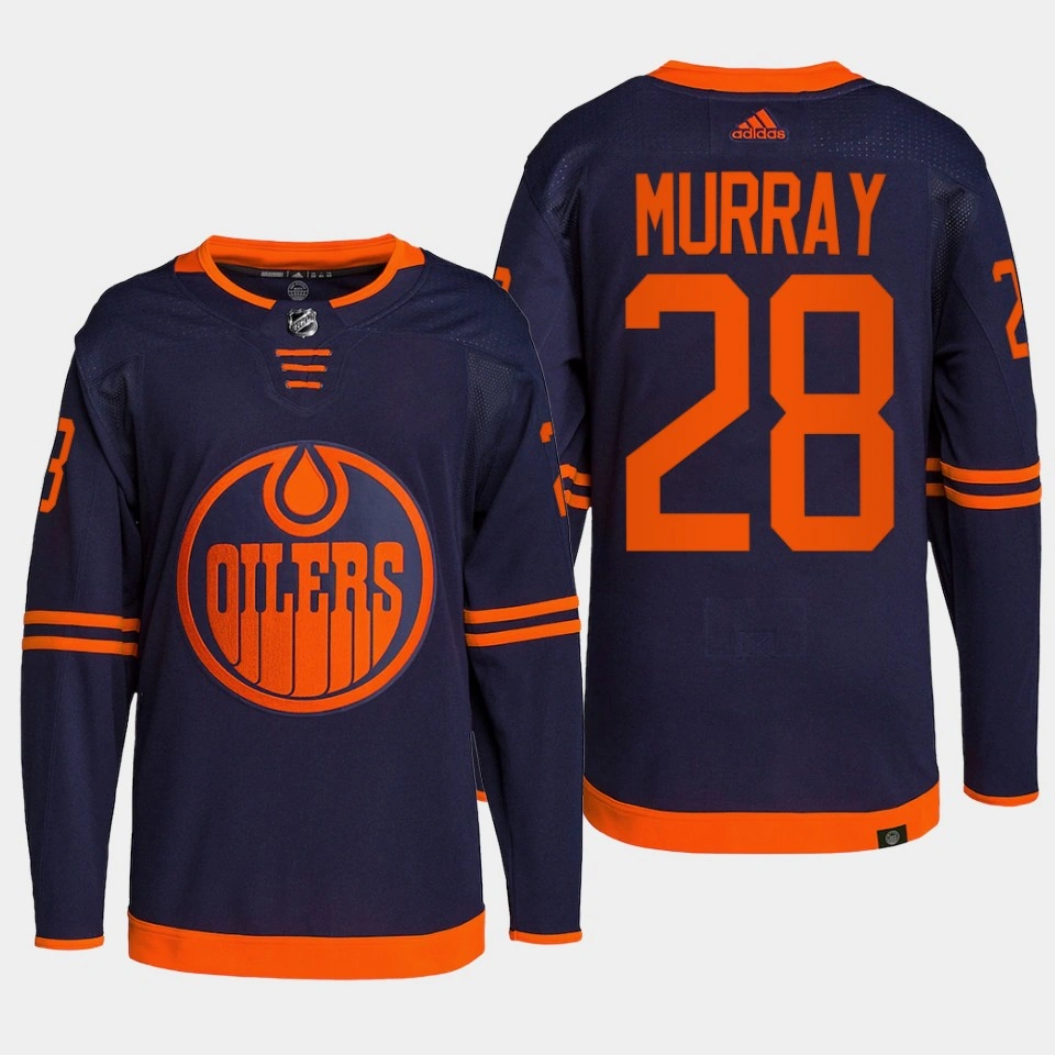 Youth Ryan Murray #28 Edmonton Oilers Navy Jersey Primegreen Authentic Alternate